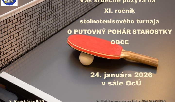 Fotka - Stolnotenisový turnaj o putovný pohár starostky obce