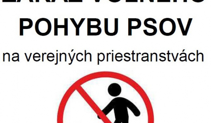 Fotka - Upozornenie na voľný pohyb psov!
